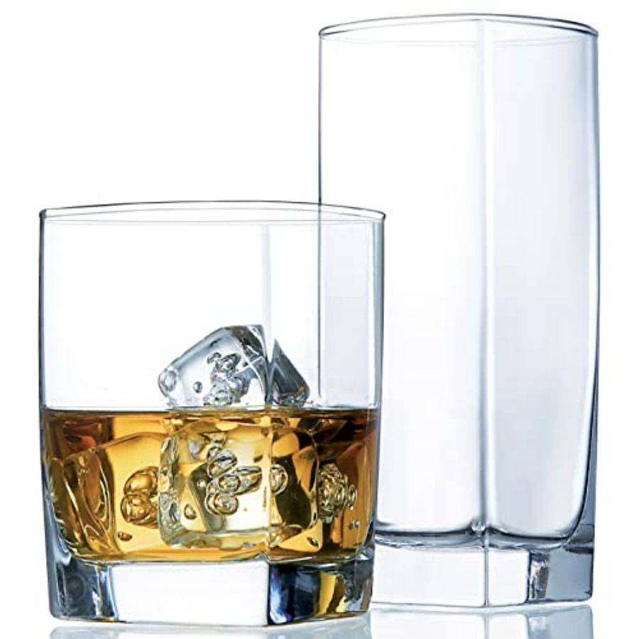 Wine Whiskey Beer - Collins Everyday Drinking Glasses Set of