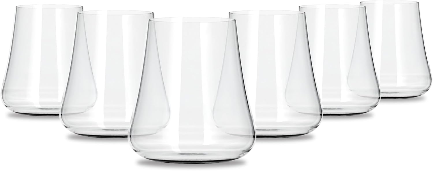 Wine Whiskey Beer - Stemless Crystal Wine Glasses Set of
