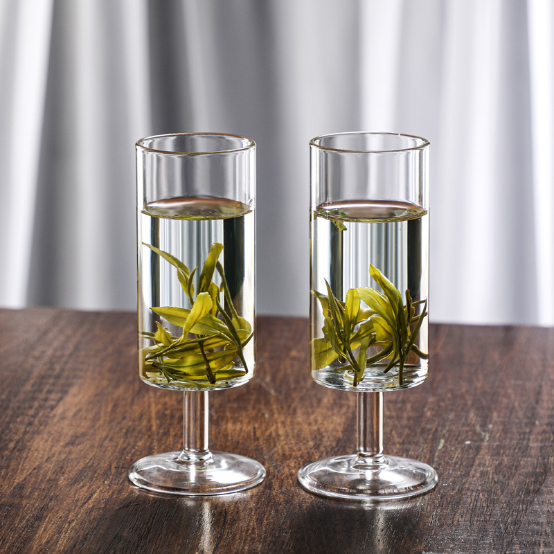 Wine Beer Foot - Japanese Style Transparent Tea Cup High
