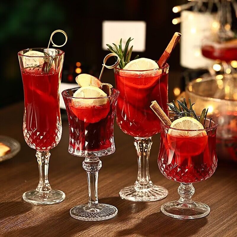 Wine Beer Spirits - Vintage Crystal Glass Spirits Goblet Cup
