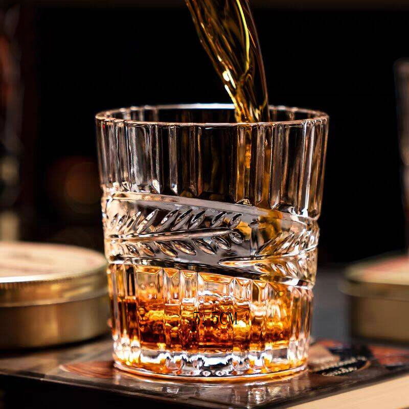 Embossed Whiskey Glass High-Qu - Wine Beer Spirits บทวิจารณ์และราคา