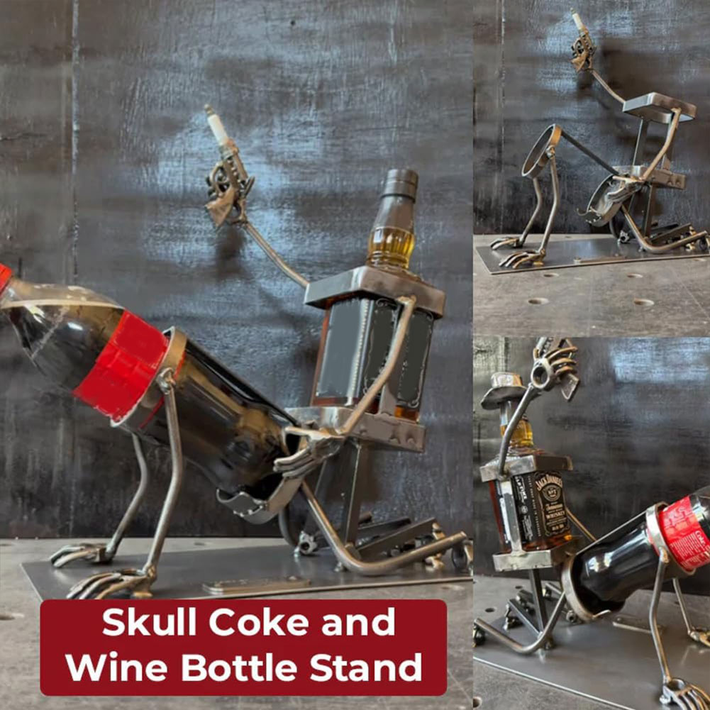 Skull Wine Bottle Stand Skull  - Wine Beer Rack บทวิจารณ์และราคา