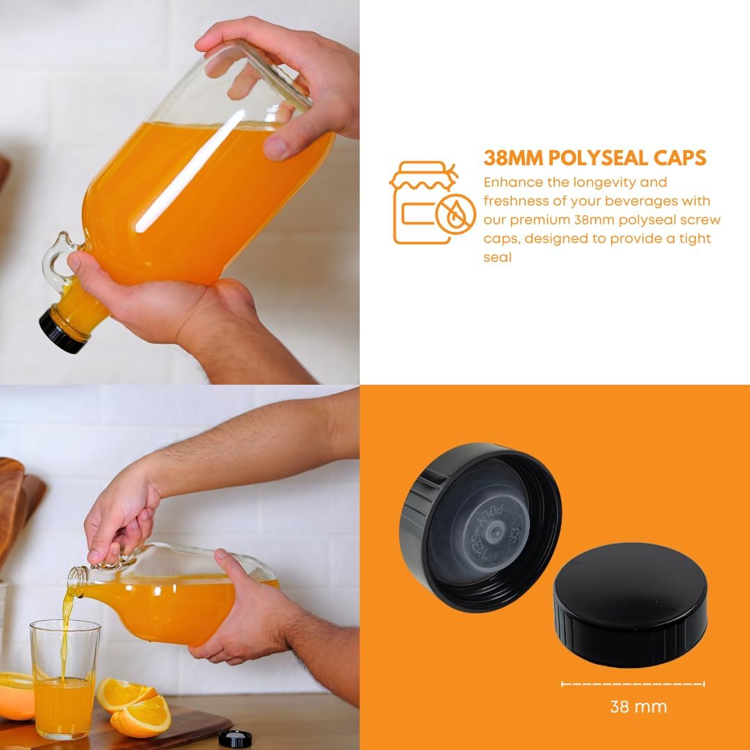 1 Gallon Glass Jug with Rubber - Wine Beer And Cider บทวิจารณ์และราคา