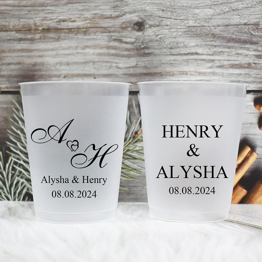Custom Photo Name Wedding Plas - Wine In Beer Name บทวิจารณ์และราคา