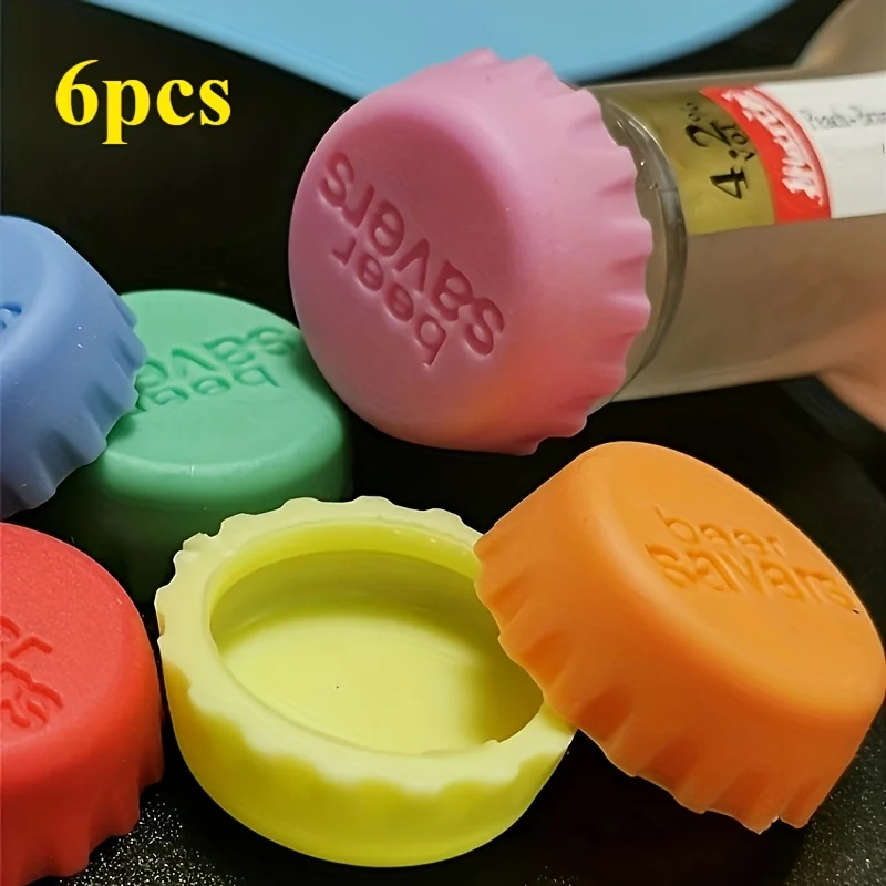 6pcs Silicone Bottle Caps Set/ - Wine Beer And More บทวิจารณ์และราคา