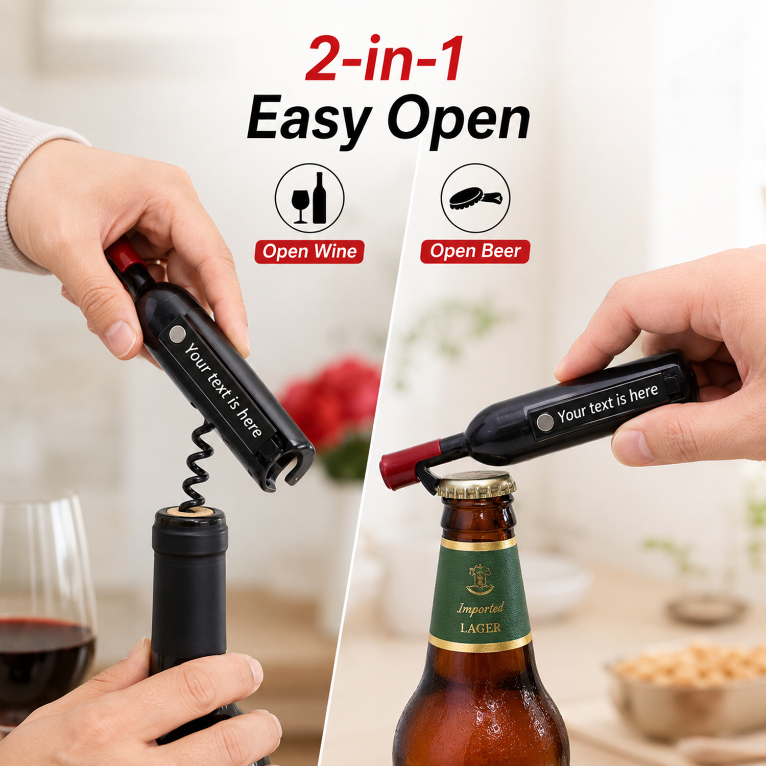 Bottle Shape Custom Text Wine  - Wine In Beer Name บทวิจารณ์และราคา