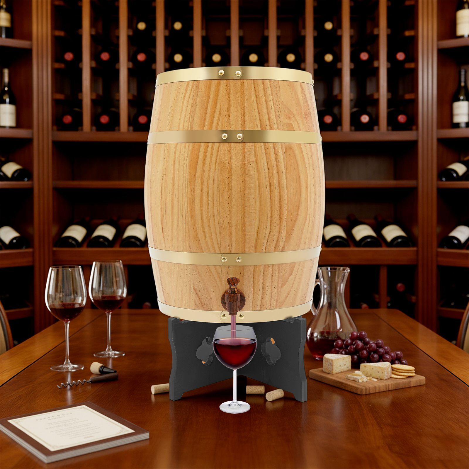 20L/5.28Gal Wood Color Wine Ba - Wine Beer And Cider บทวิจารณ์และราคา