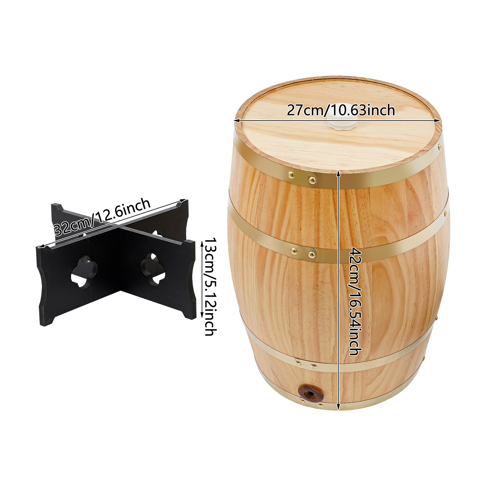 20L/5.28Gal Wood Color Wine Ba - Wine Beer And Cider บทวิจารณ์และราคา