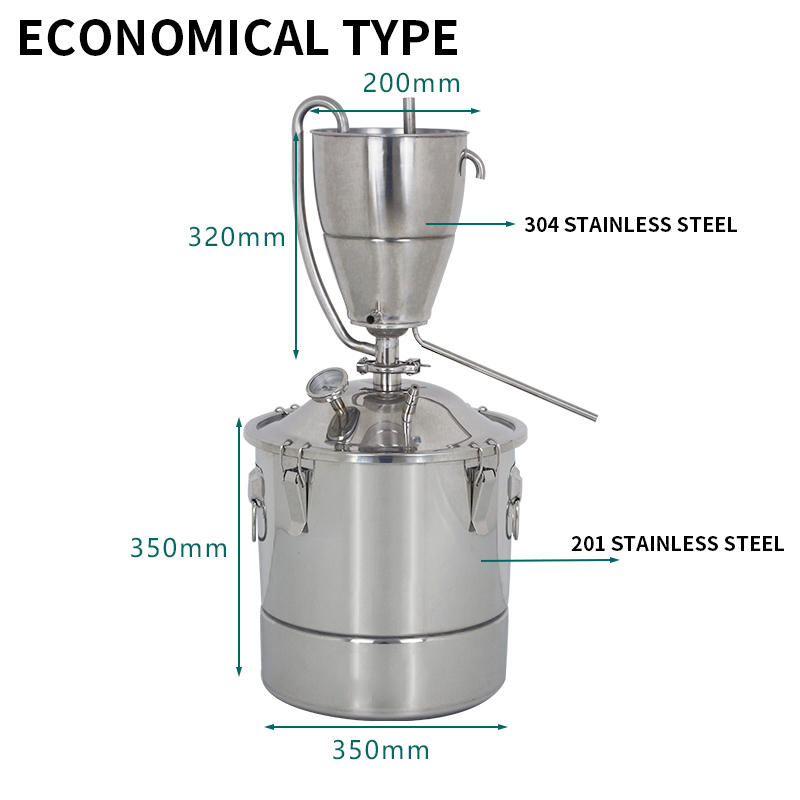 30L Stainless Steel Water Alco - Wine Beer Distillation บทวิจารณ์และราคา