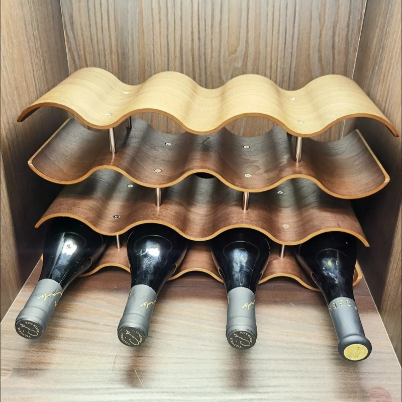 Wavy Wine Bottle Holders Woode - Wine Beer Rack บทวิจารณ์และราคา