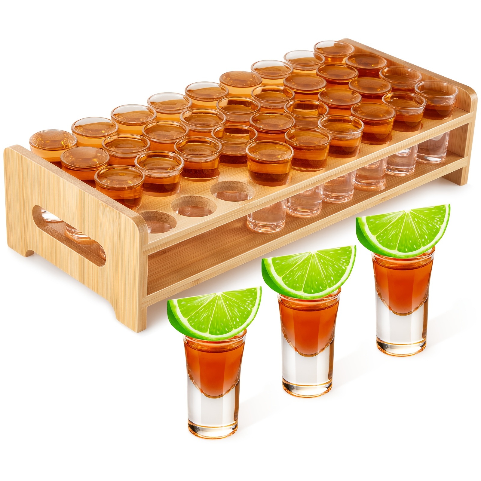 Set Of 36 Shot Glasses Holder  - Wine Whiskey Beer บทวิจารณ์และราคา