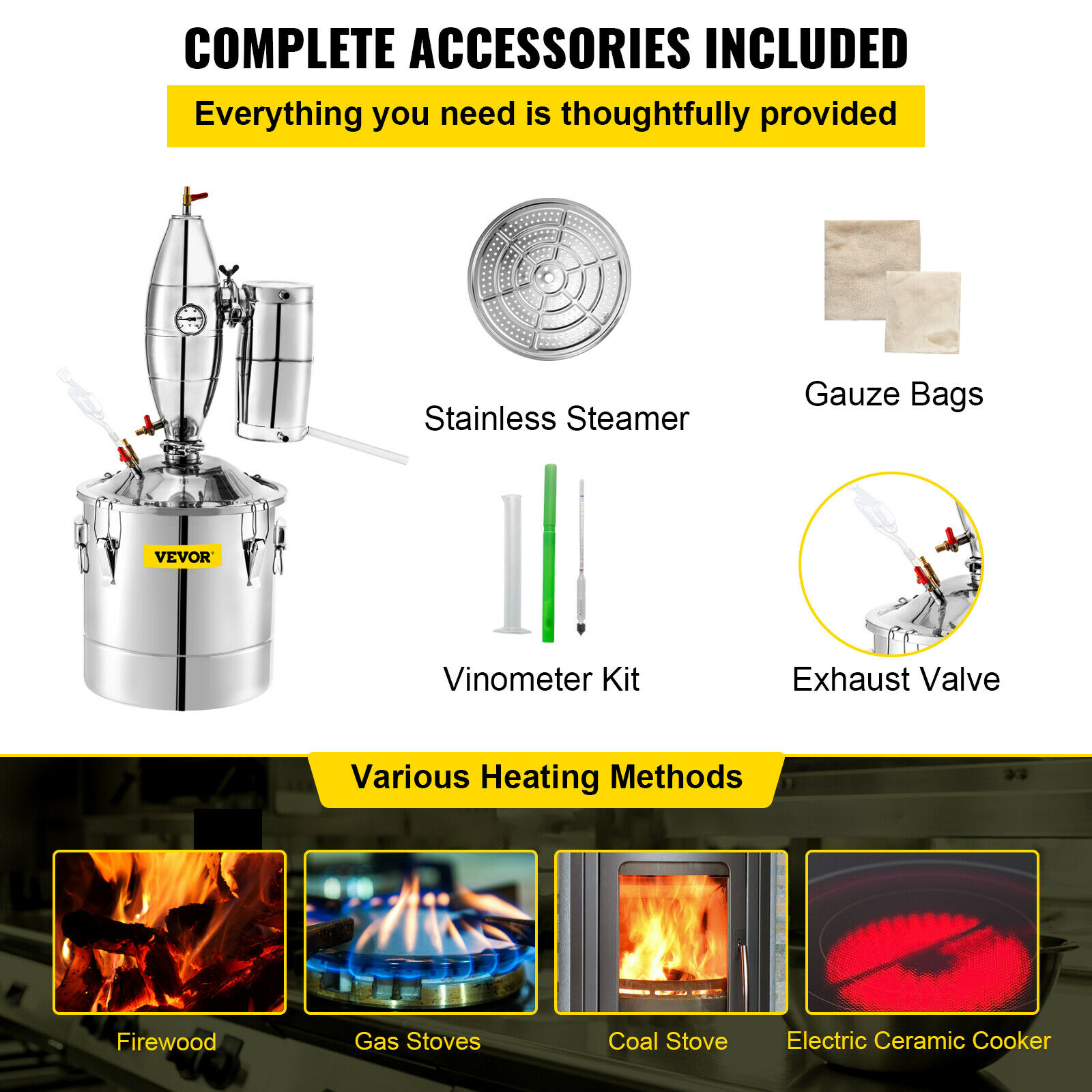 20L-70L Alcohol Distiller Mach - Wine Beer Distillation บทวิจารณ์และราคา
