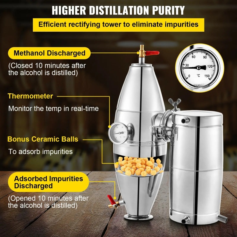 SucceBuy 20L-70L  Distiller Ma - Wine Beer Distillation บทวิจารณ์และราคา