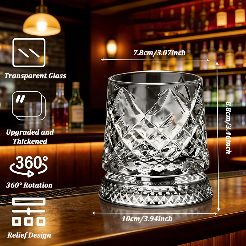 280ml Rotate Whiskey Glasses w - Wine Whiskey Beer บทวิจารณ์และราคา