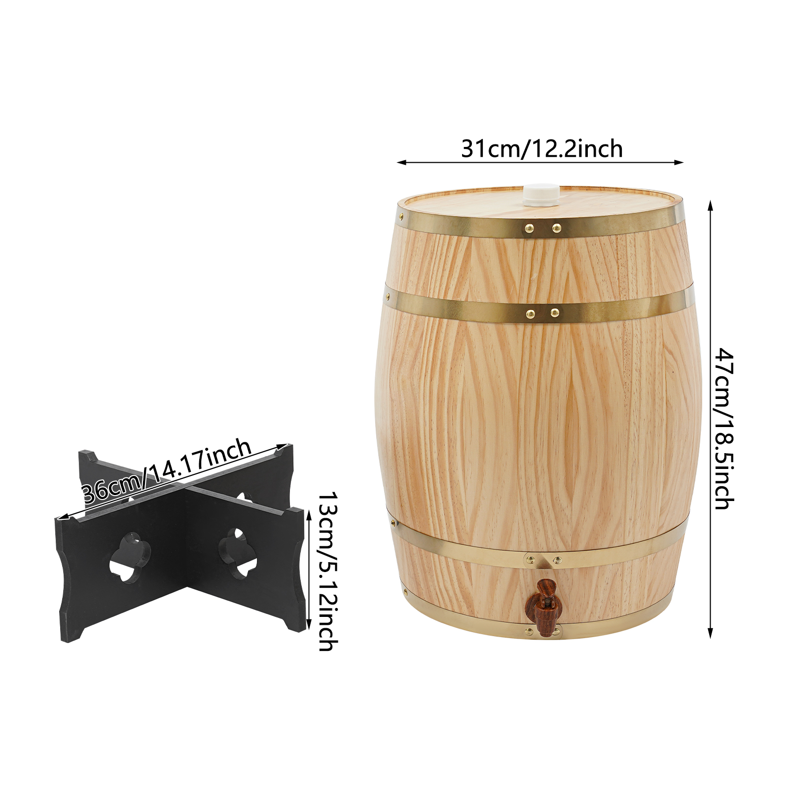 Wood Color Wine Barrel, 30L/7. - Wine Whiskey Beer บทวิจารณ์และราคา