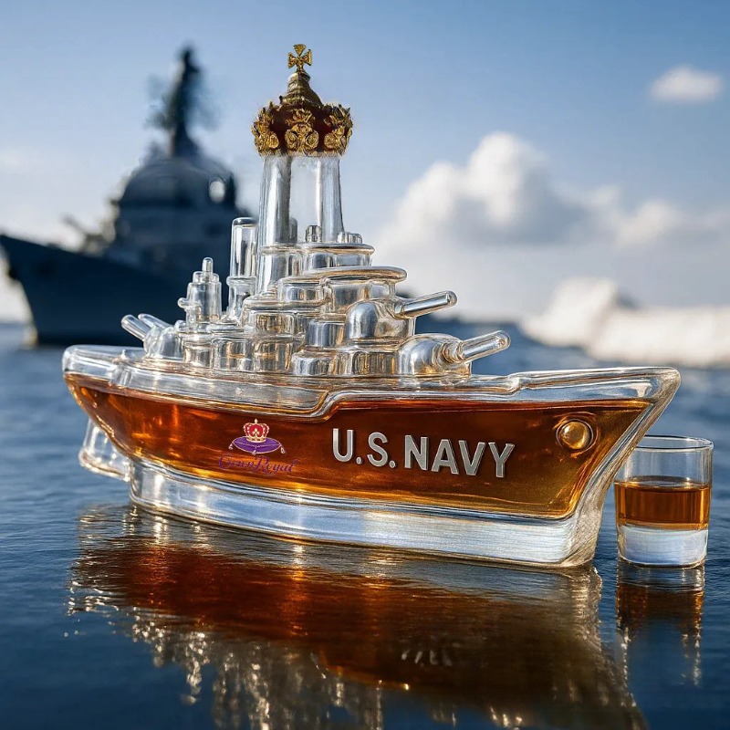 Novelty Warship Design Whiskey - Wine Beer And Spirits บทวิจารณ์และราคา