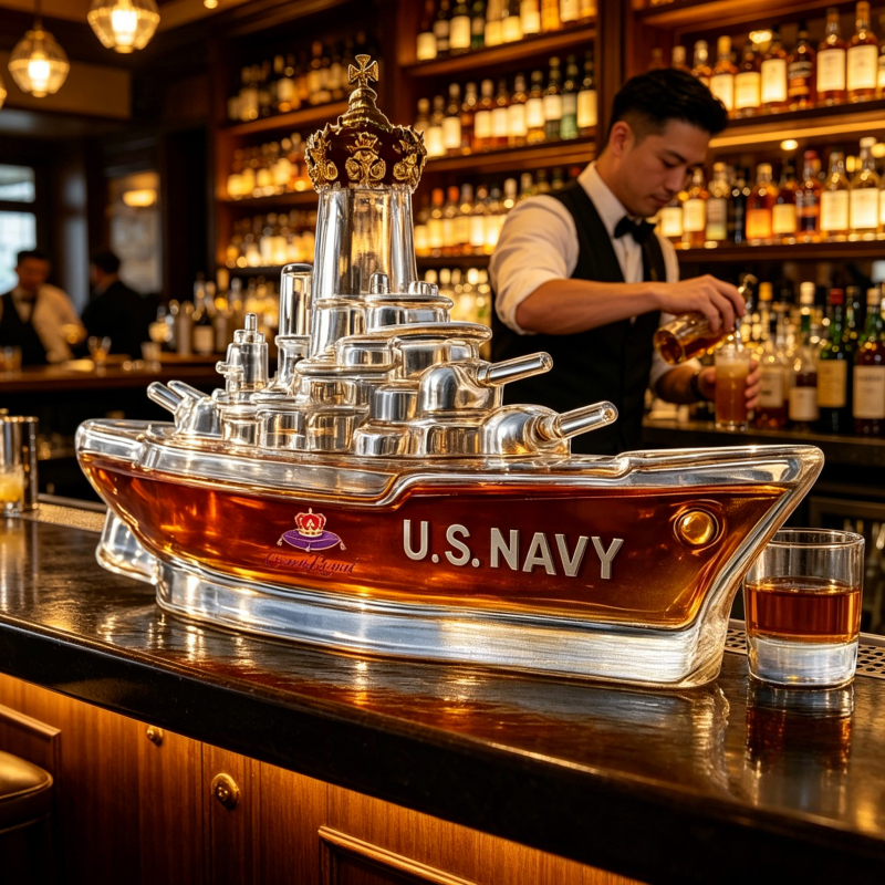 Novelty Warship Design Whiskey - Wine Beer And Spirits บทวิจารณ์และราคา