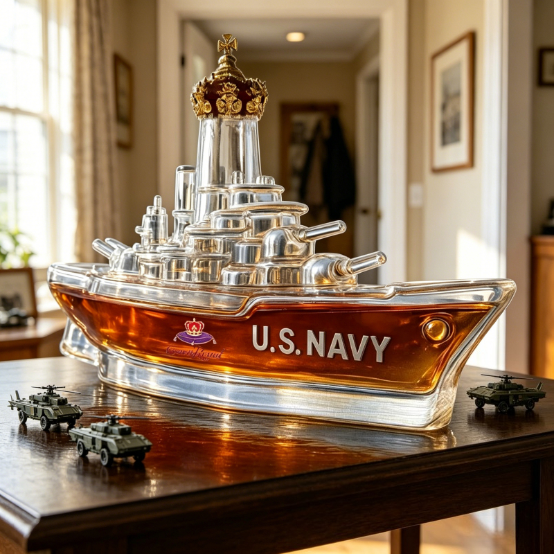 Novelty Warship Design Whiskey - Wine Beer And Spirits บทวิจารณ์และราคา