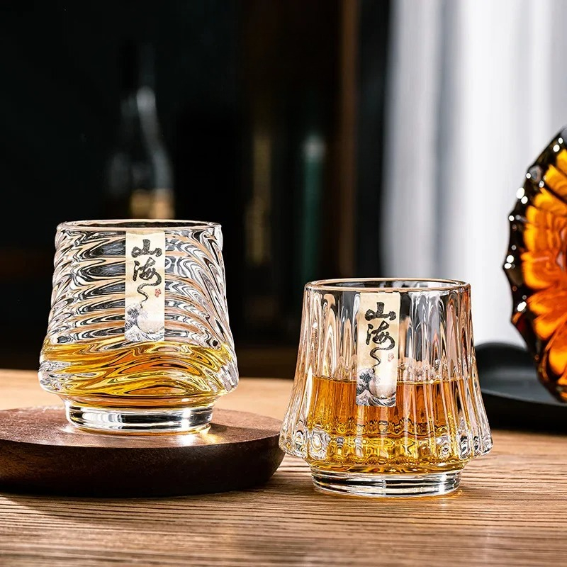 Glass Whiskey Cup Set Shanhai  - Wine Whiskey Beer บทวิจารณ์และราคา