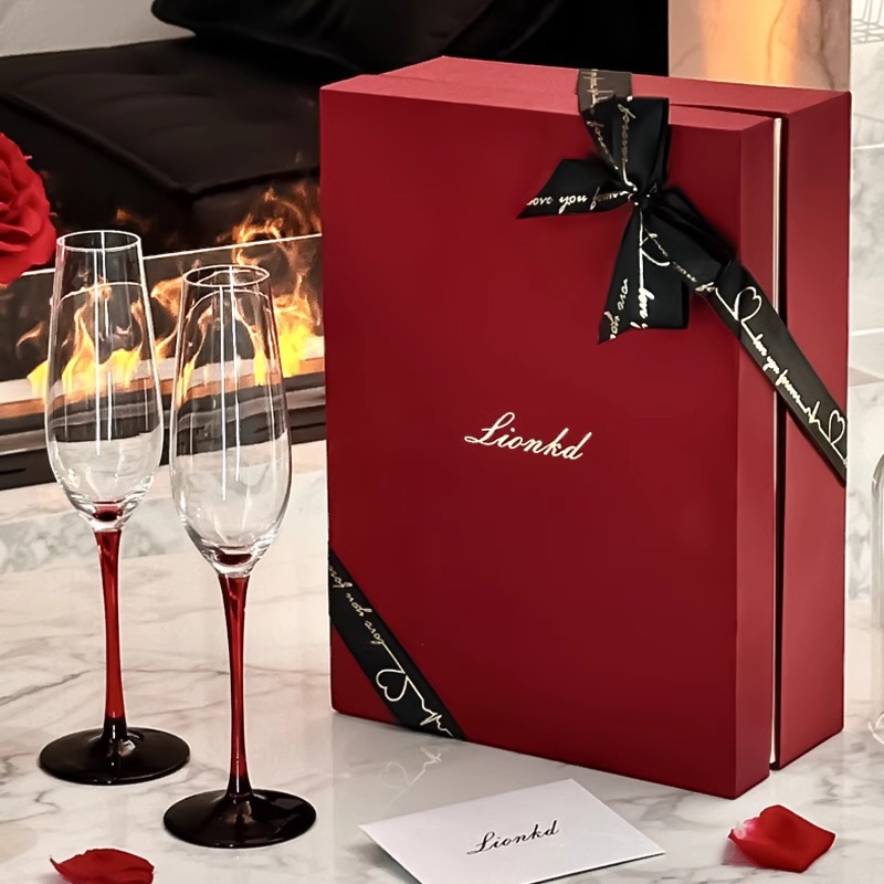 HYS high-end gift champagne cu - Wine Glass Set Crystal บทวิจารณ์และราคา