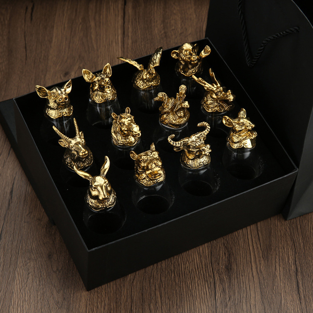 Luxurious Retro Zodiac Crystal - Wine Glass Set Crystal บทวิจารณ์และราคา