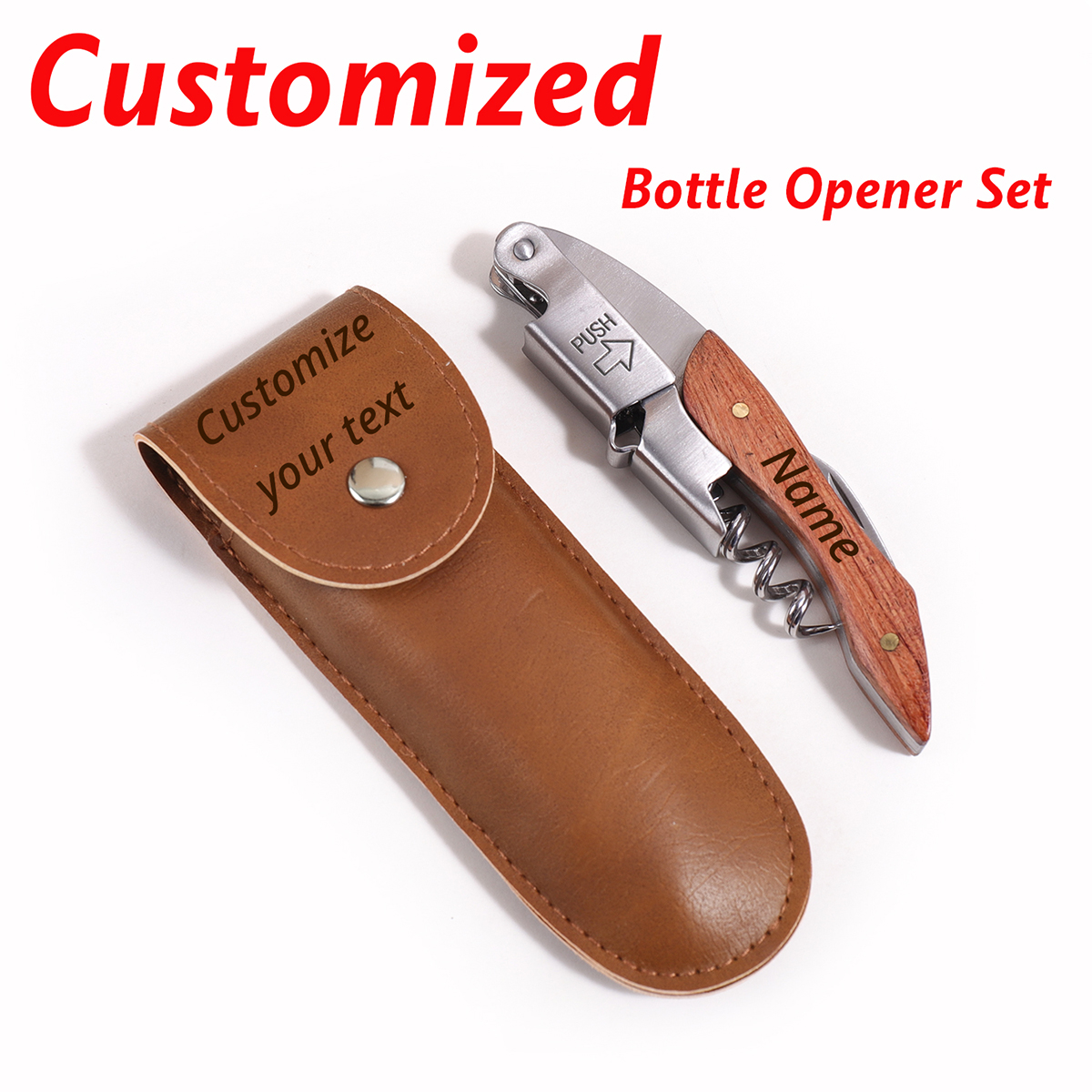 Wooden Handle Custom Text Wine - Wine In Beer Name บทวิจารณ์และราคา