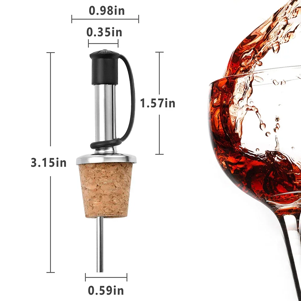 1PC Red Wine Cork Pourer Stain - Wine Beer Spirits บทวิจารณ์และราคา