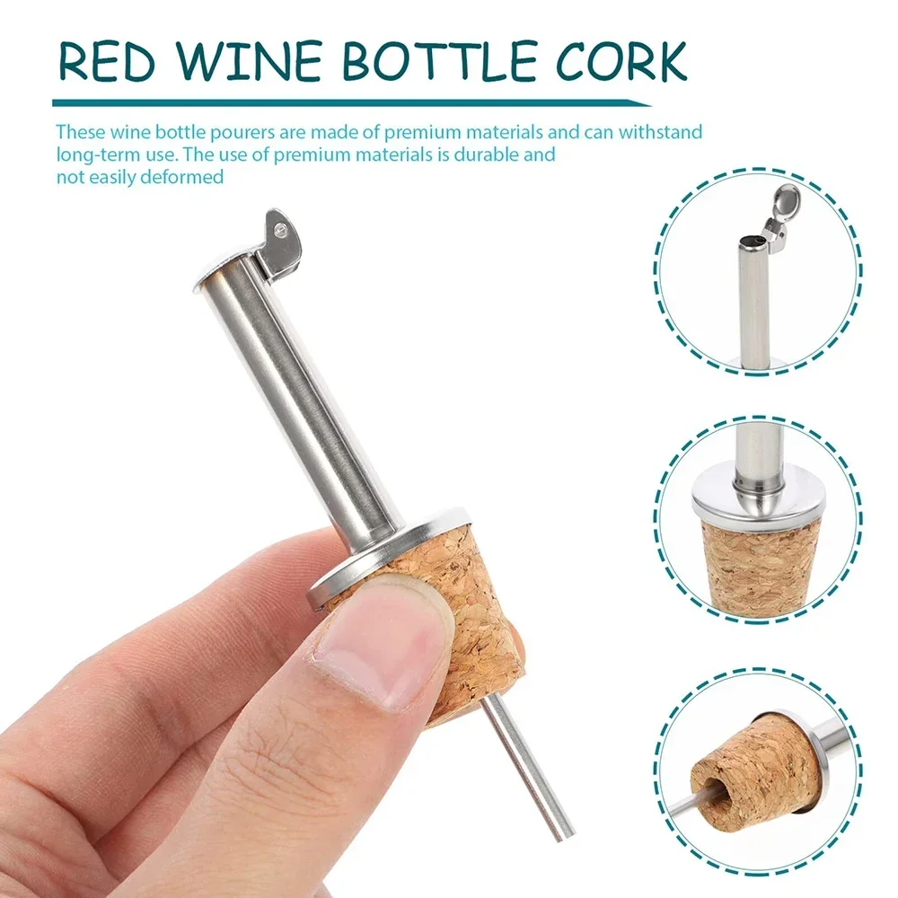 1PC Red Wine Cork Pourer Stain - Wine Beer Spirits บทวิจารณ์และราคา