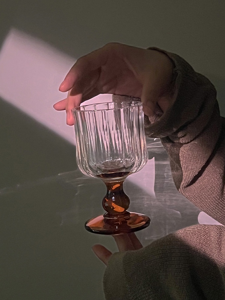 Vintage Mid-century Glass Wine - Wine Beer Foot บทวิจารณ์และราคา