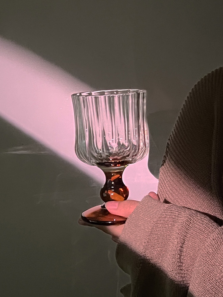 Vintage Mid-century Glass Wine - Wine Beer Foot บทวิจารณ์และราคา