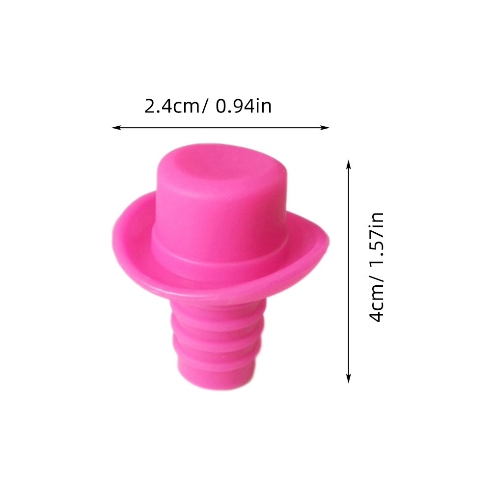 5Pcs Hat Shaped Silicone Wine  - Wine Beer Hat บทวิจารณ์และราคา