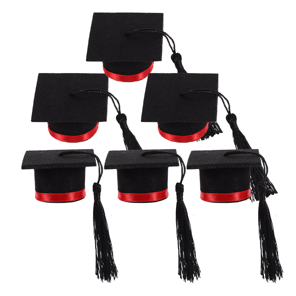 6Pcs Graduation Hat Bottle Cov - Wine Beer Hat บทวิจารณ์และราคา