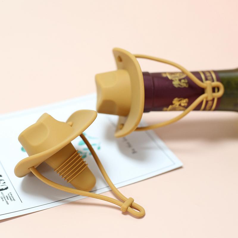 Silicone Cowboy Hat Wine Cork  - Wine Beer Hat บทวิจารณ์และราคา