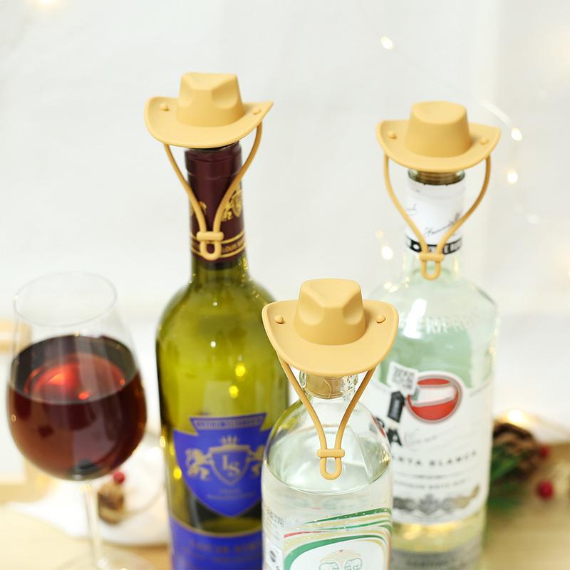 Silicone Cowboy Hat Wine Cork  - Wine Beer Hat บทวิจารณ์และราคา
