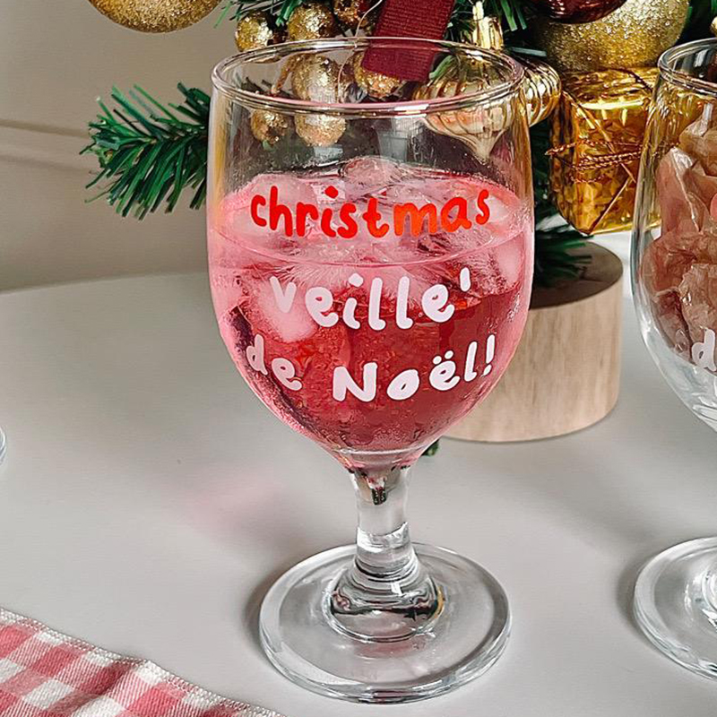 Vintage Letters Printed Glass  - Wine Beer Foot บทวิจารณ์และราคา