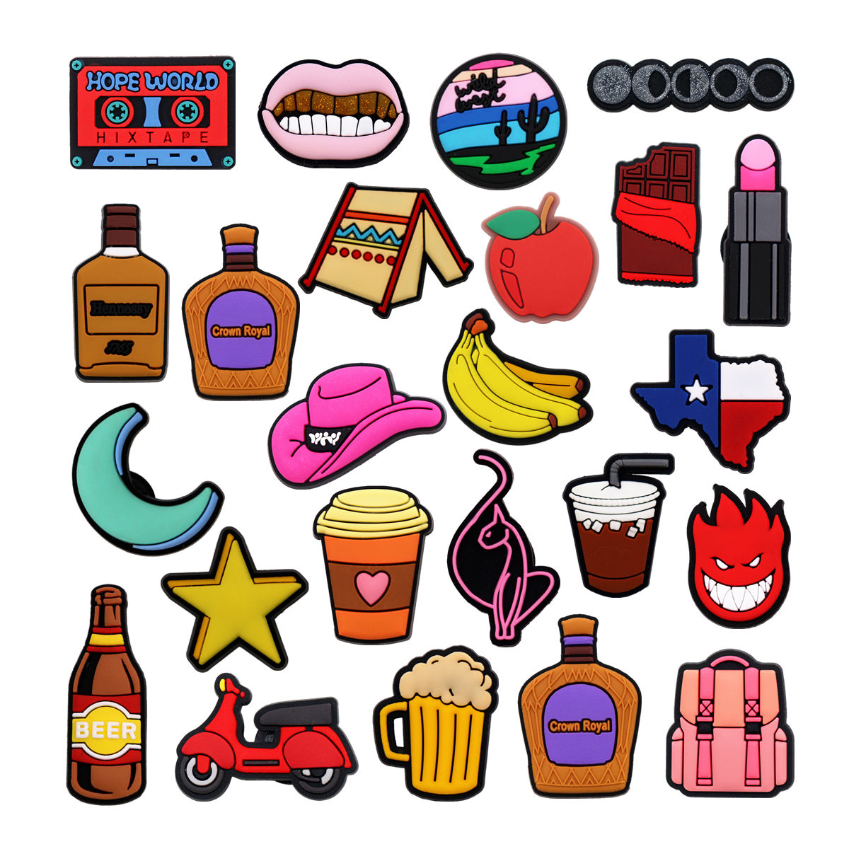 1 Pcs Novelty Shoe Charms Acce - Wine Beer Hat บทวิจารณ์และราคา