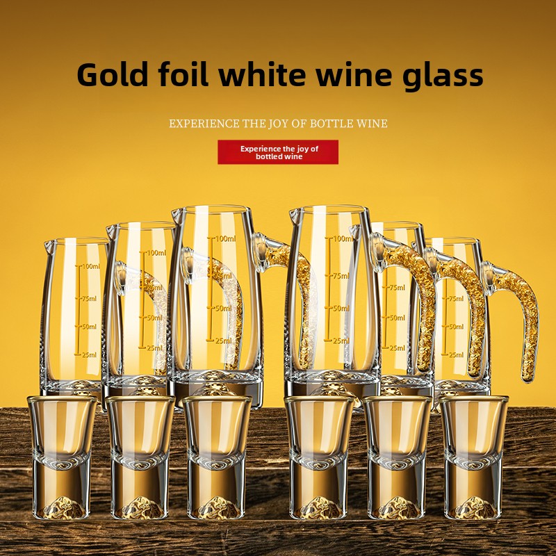 Crystal Glass Gold Foil Mounta - Wine Glass Set Crystal บทวิจารณ์และราคา