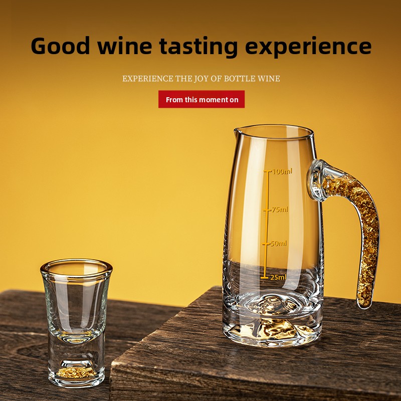 Crystal Glass Gold Foil Mounta - Wine Glass Set Crystal บทวิจารณ์และราคา