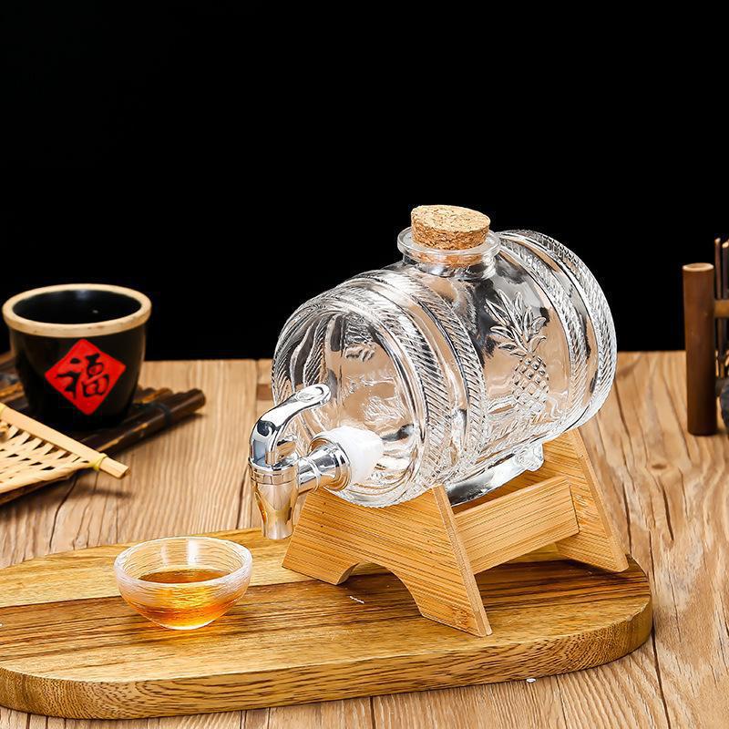 1L Glass Whiskey Barrel Wine B - Wine Whiskey Beer บทวิจารณ์และราคา