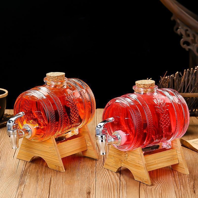 1L Glass Whiskey Barrel Wine B - Wine Whiskey Beer บทวิจารณ์และราคา