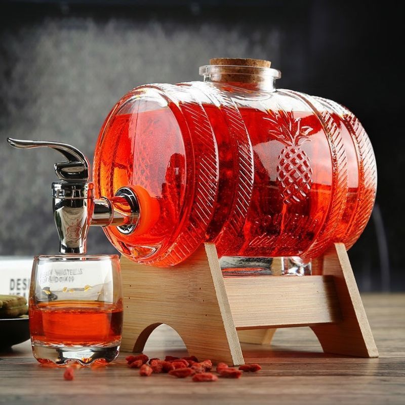 1L Glass Whiskey Barrel Wine B - Wine Whiskey Beer บทวิจารณ์และราคา