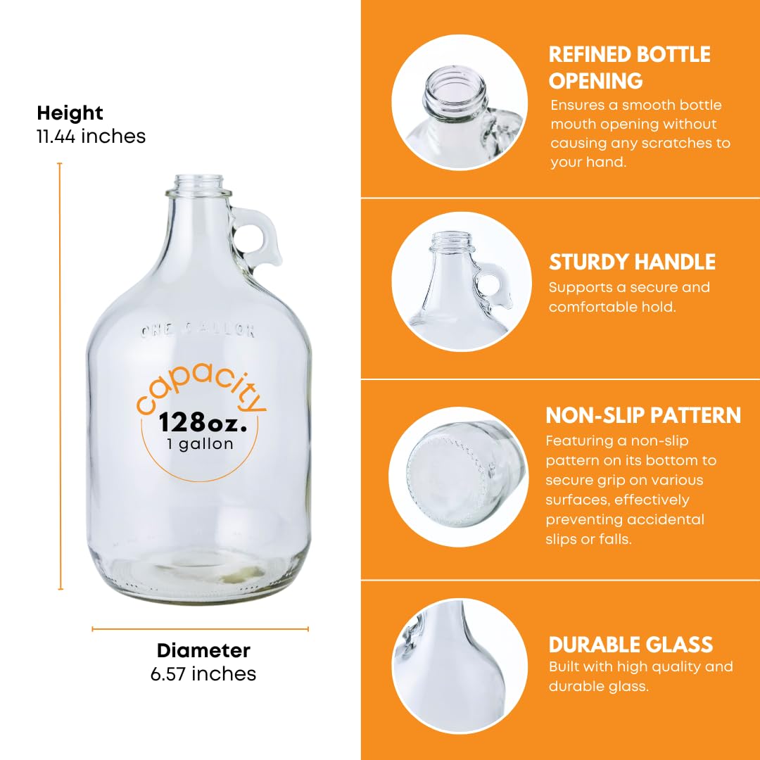 1 Gallon Glass Jug with Airloc - Wine Beer And Cider บทวิจารณ์และราคา