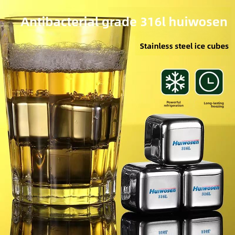 316 Stainless Steel Ice Cube R - Wine Whiskey Beer บทวิจารณ์และราคา