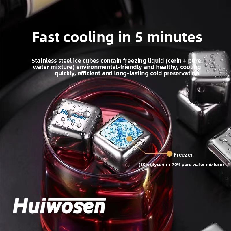 316 Stainless Steel Ice Cube R - Wine Whiskey Beer บทวิจารณ์และราคา