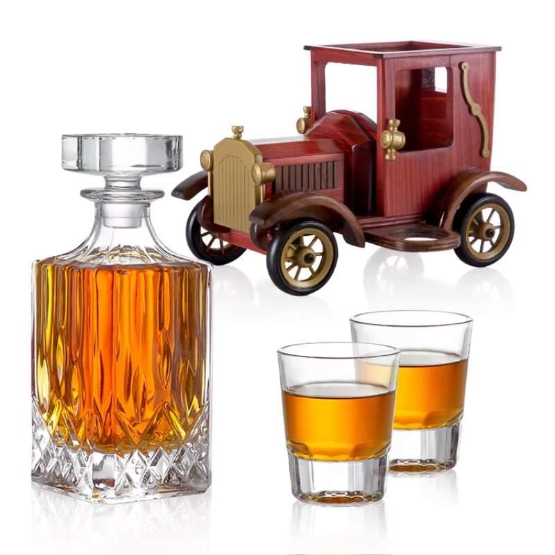 Modern Car Shaped Wine Decante - Wine Glass Set Crystal บทวิจารณ์และราคา