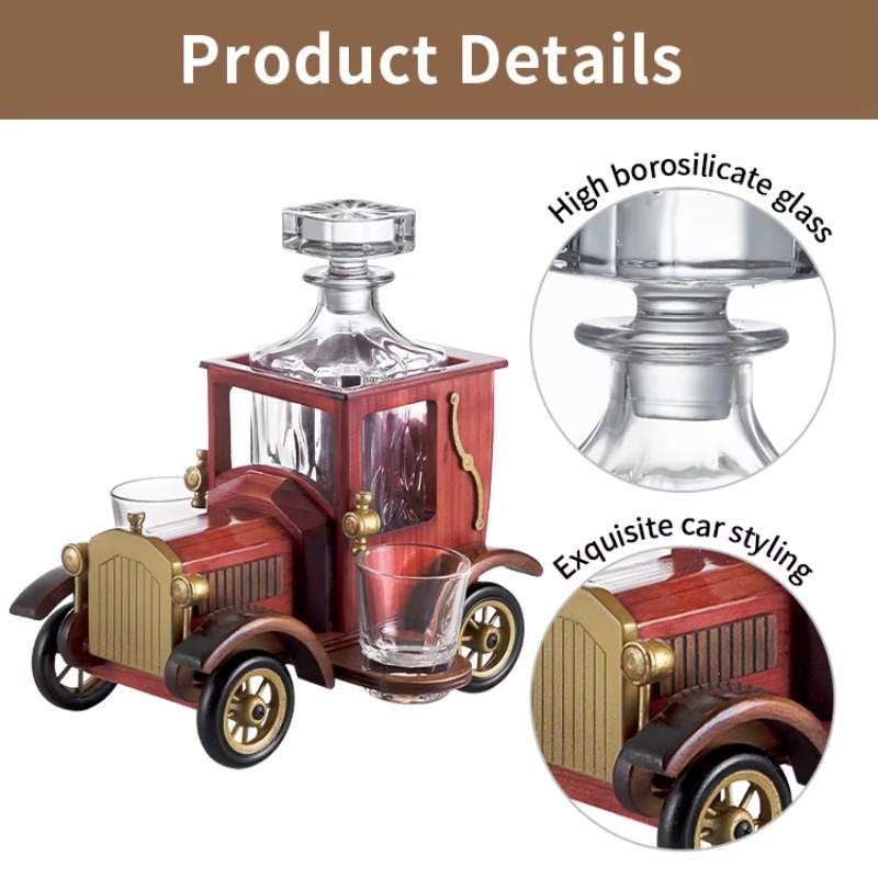 Modern Car Shaped Wine Decante - Wine Glass Set Crystal บทวิจารณ์และราคา