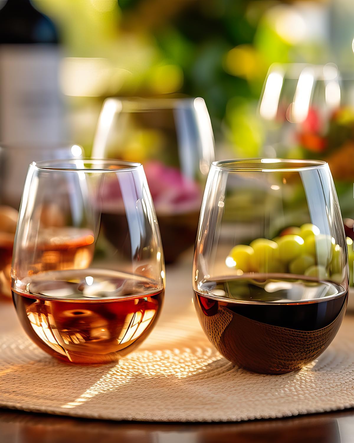 Stemless Wine Glasses Set of 4 - Wine Glass Set Crystal บทวิจารณ์และราคา
