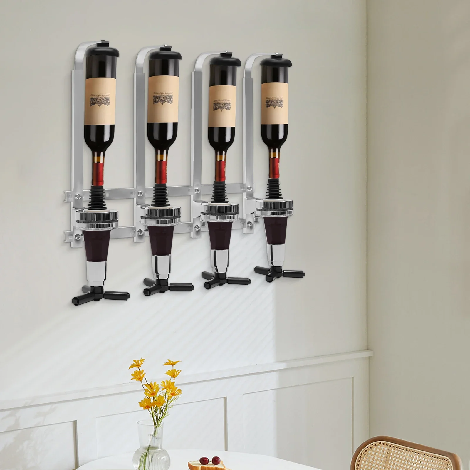 4-Bottle Wall Mount Liquor Dis - Wine Beer Rack บทวิจารณ์และราคา