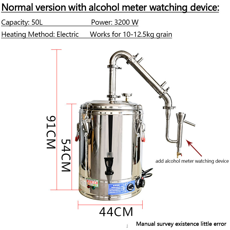 50L Distilling Column Alcohol  - Wine Beer Distillation บทวิจารณ์และราคา