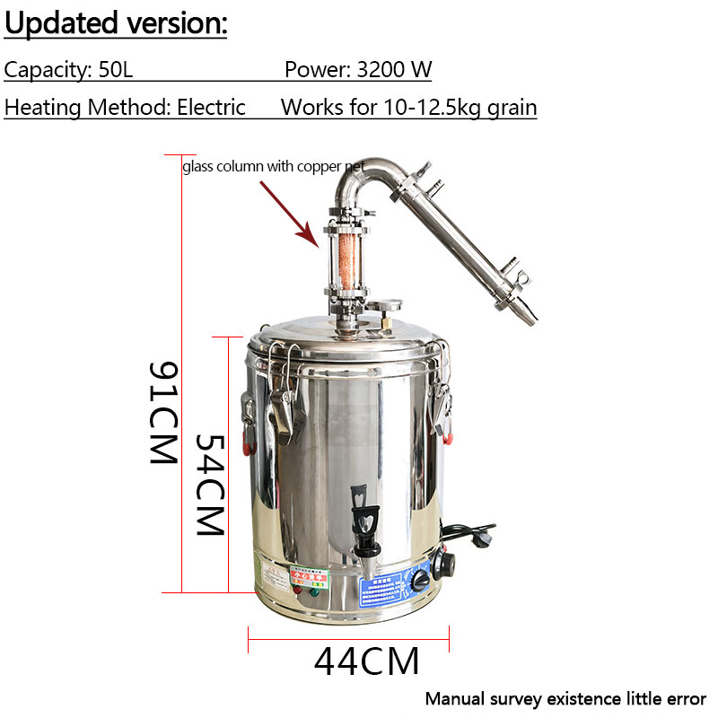 50L Distilling Column Alcohol  - Wine Beer Distillation บทวิจารณ์และราคา